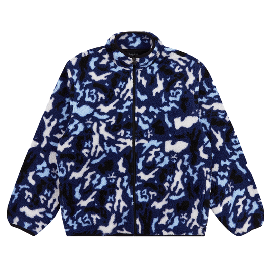Camo Fleece Jacket - Blue