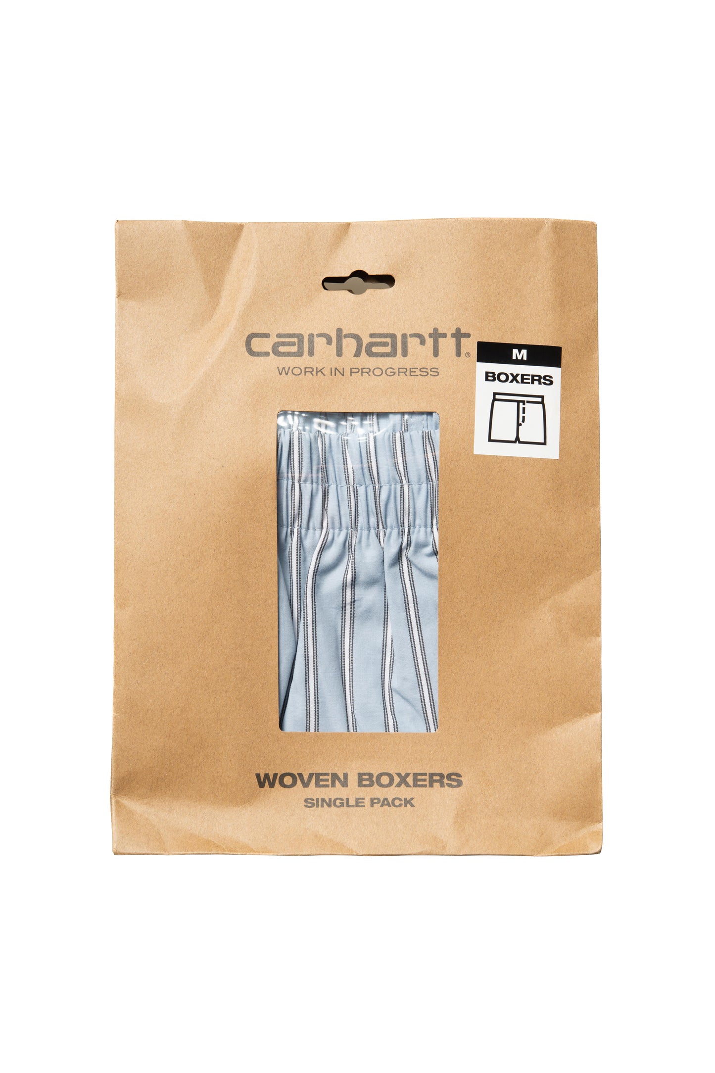Cotton Boxers - Grimsby Stripe, Blue Fog