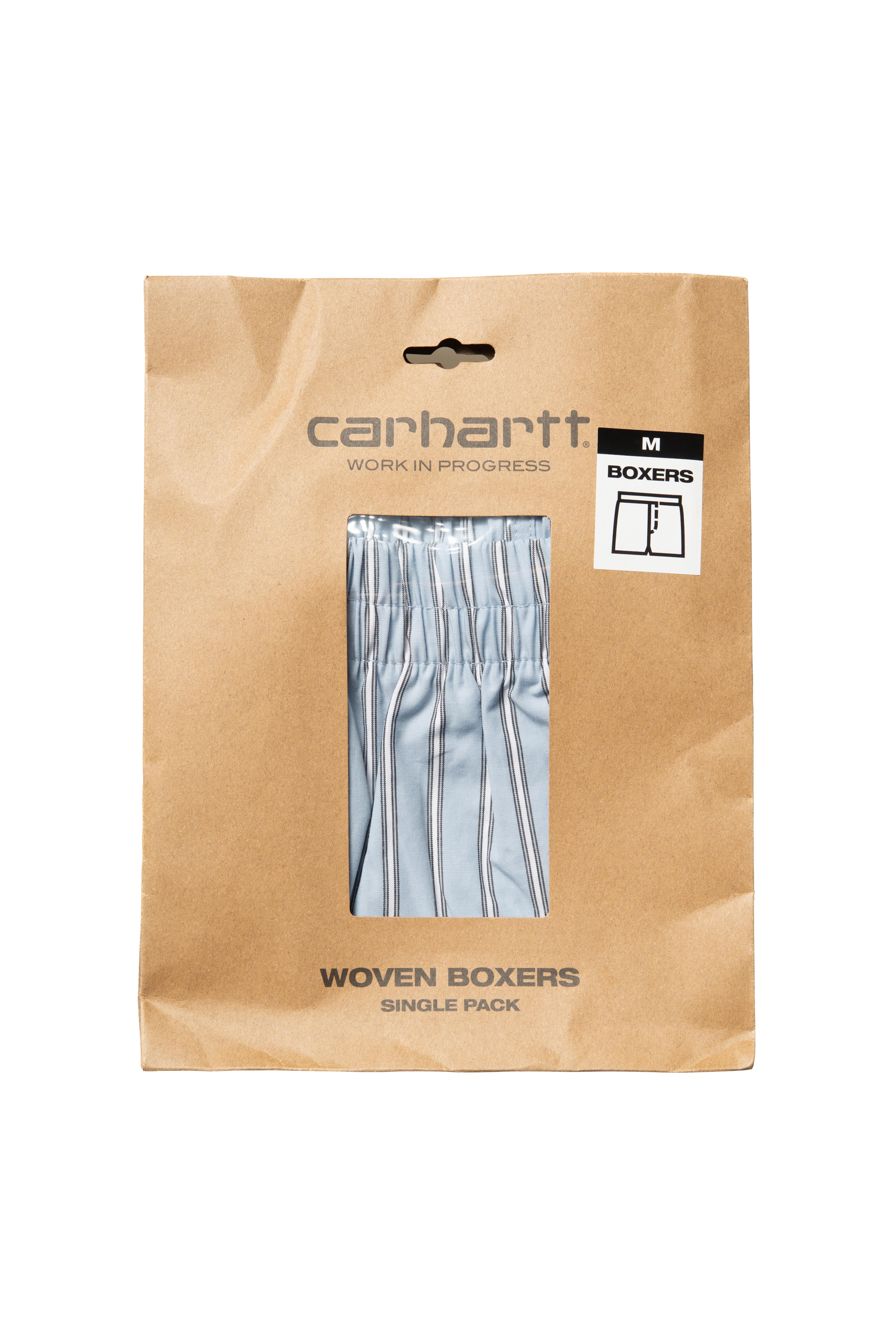 Cotton Boxers - Grimsby Stripe, Blue Fog