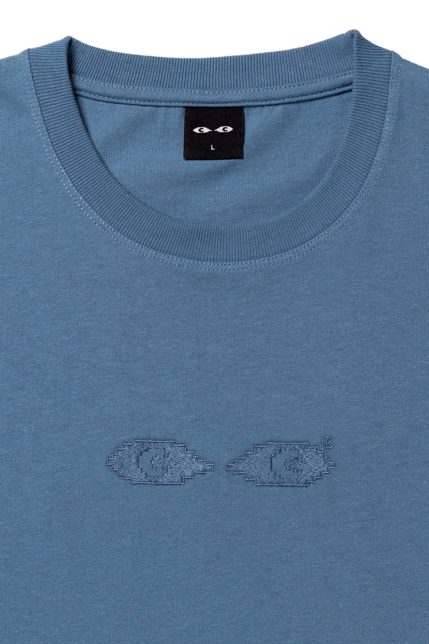 Embroidery Logo Tee - Dusty Blue