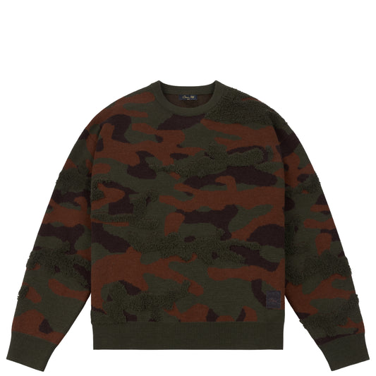 Camo Chenille Knit Sweater - Woodland