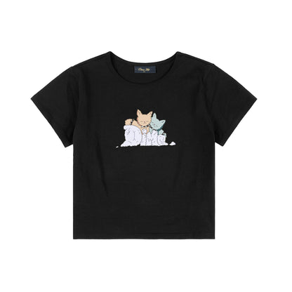 Fluff Baby Tee - Black