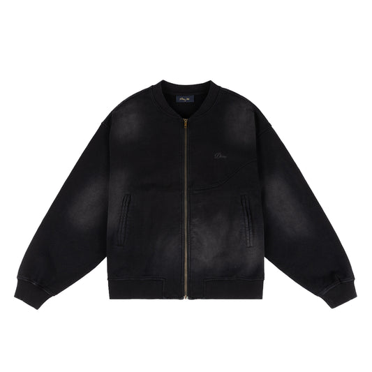 Faded Fleece Bomber - Black