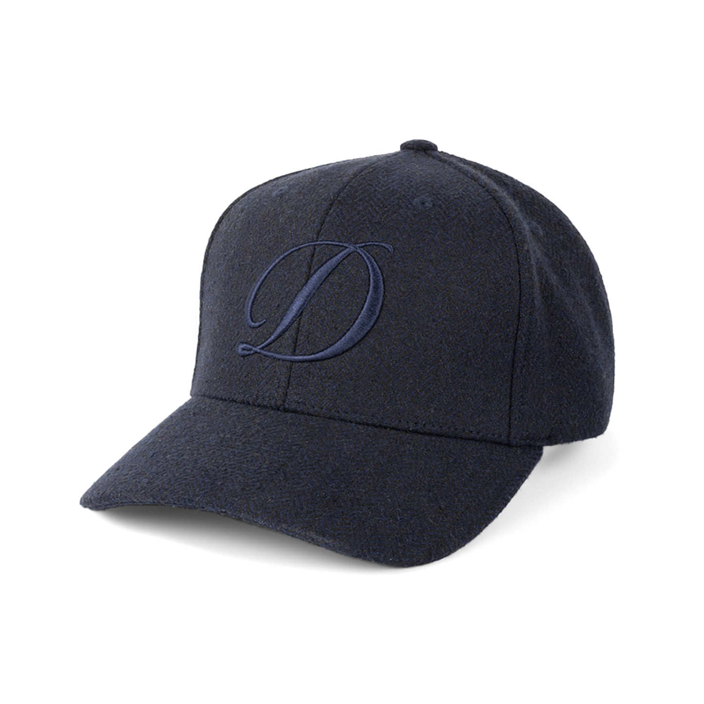 D Full Fit Cap - Herringbone Navy