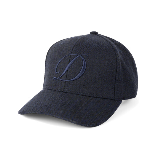 D Full Fit Cap - Herringbone Navy