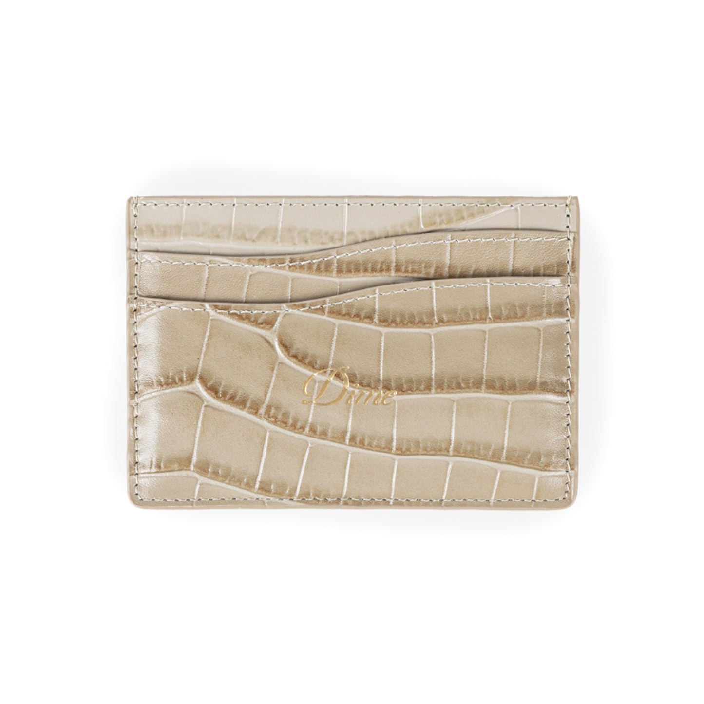 Croc Card Holder - Tan