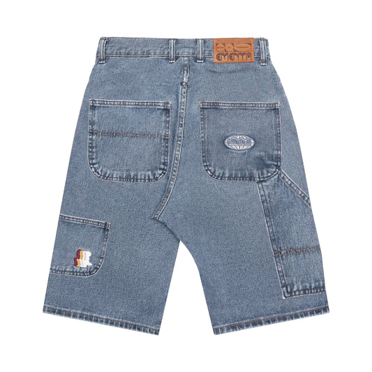 Djo Denim Shorts - Blue Fade Out Strong Bleached