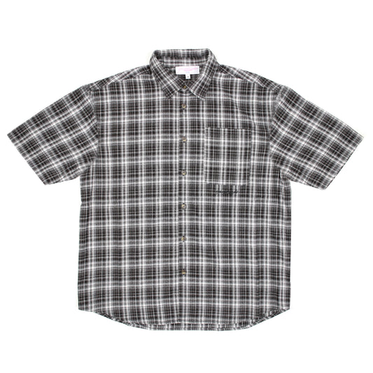 Faded Plaid Shirt - Black