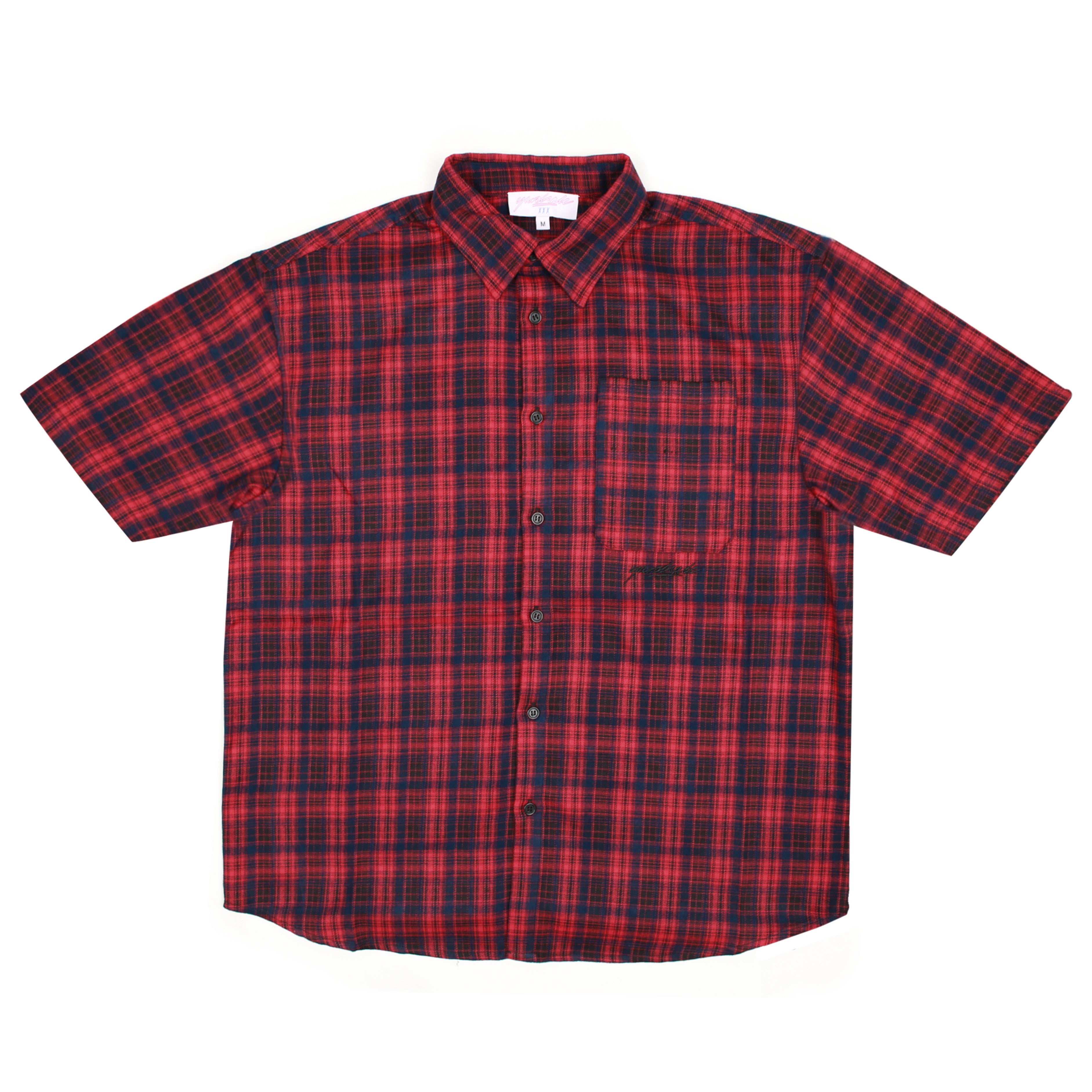 Faded Plaid Shirt - Red