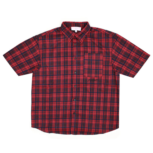 Faded Plaid Shirt - Red