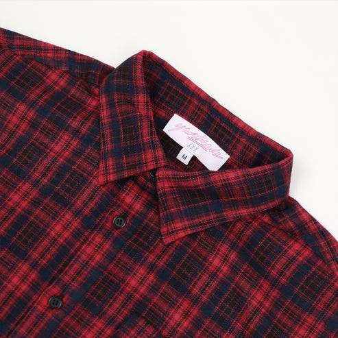 Faded Plaid Shirt - Red