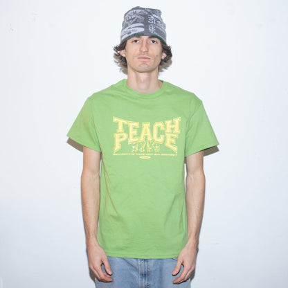 Teach Peace Tee - Kiwi Green