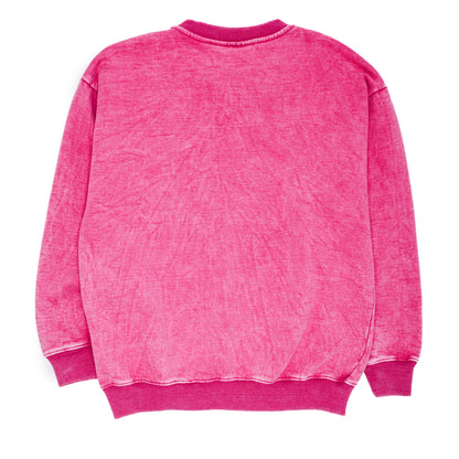 Little Stemp Snow Wahs Crewneck - Magenta