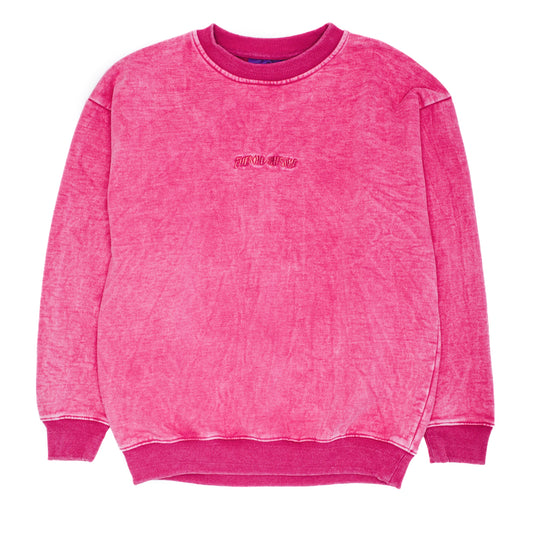 Little Stemp Snow Wahs Crewneck - Magenta