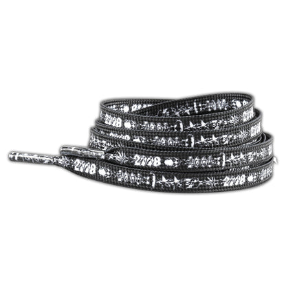 Chain Printed Shoelaces - Black