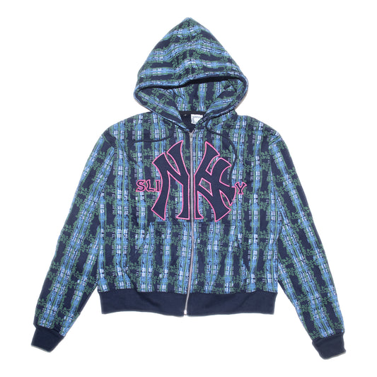 Yankees Bootleg Zip Hoodie - Navy