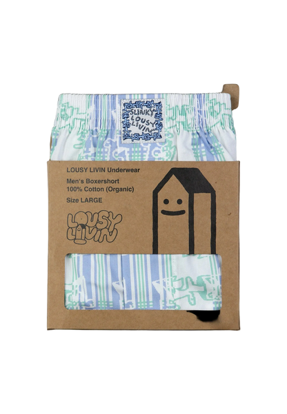 Lousy Livin & Slinky Boxershort - White / Plaid