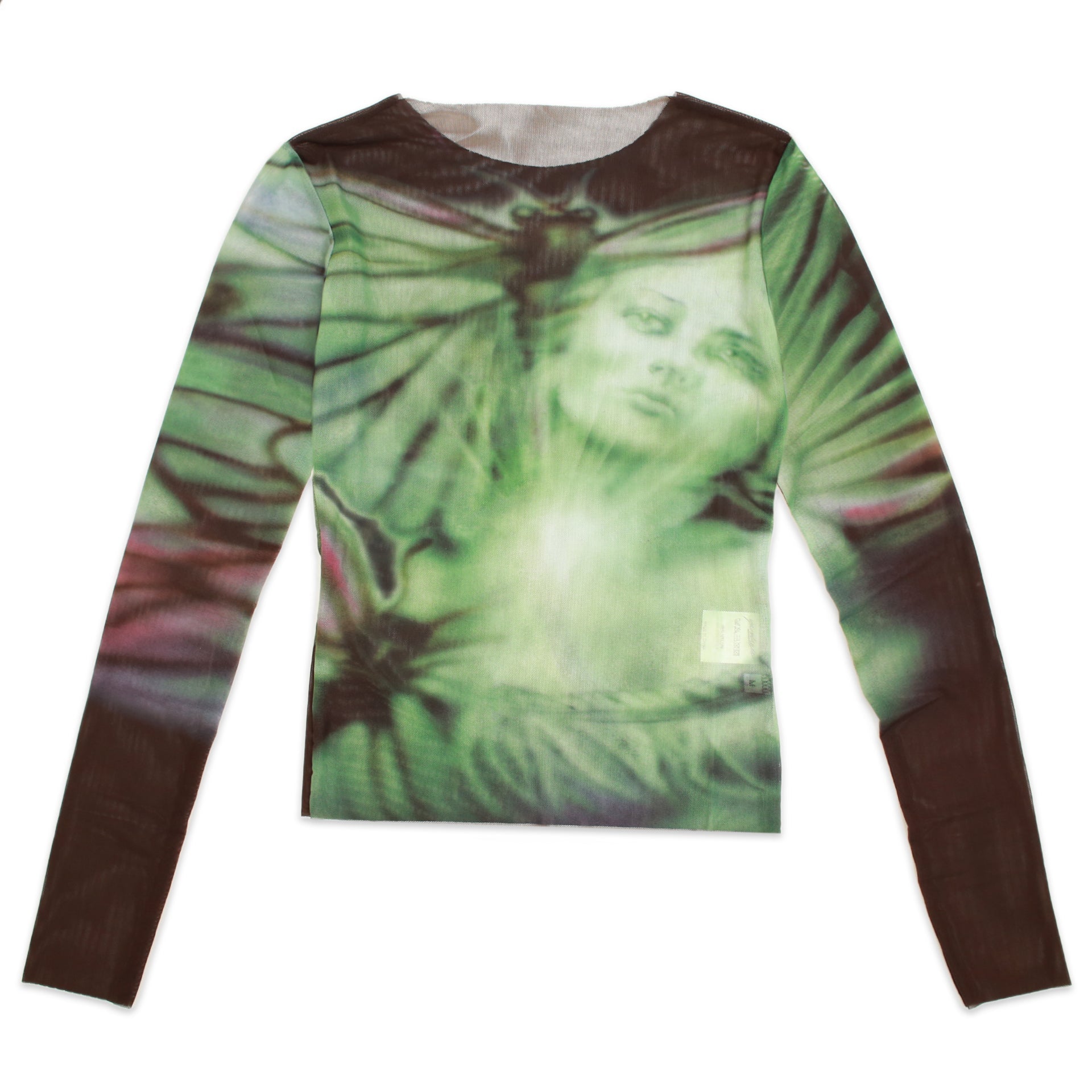Butterfly Mesh Shirt - Green