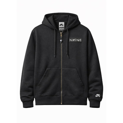Fleece Full Zip Skate Hoodie - Black