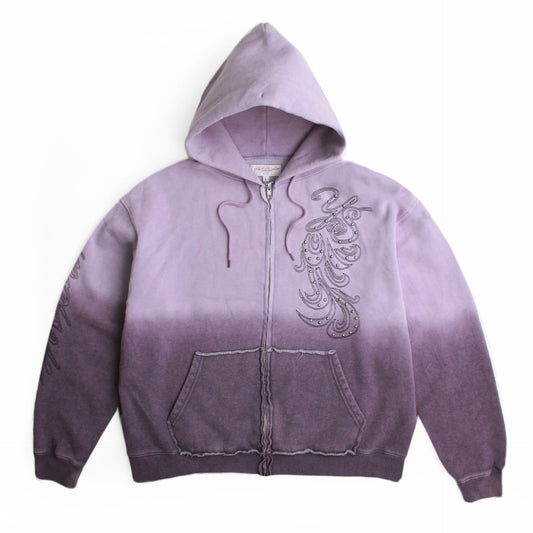 Ombre Zip Hoodie - Purple