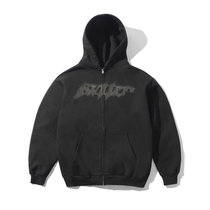 Camisola com Capuz Amplify Zip-Thru - Preto Lavado