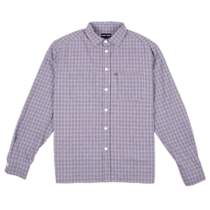 Workers Check Long-sleeve Shirt - Blue Heather