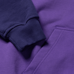 Human Applique Zip Hoodie - Purple