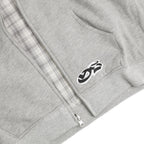 Reversible Plaid Zip Hoodie - Grey / Stone