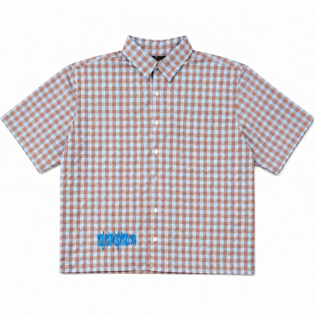 Plaid Short Sleeve Shirt - Clay
