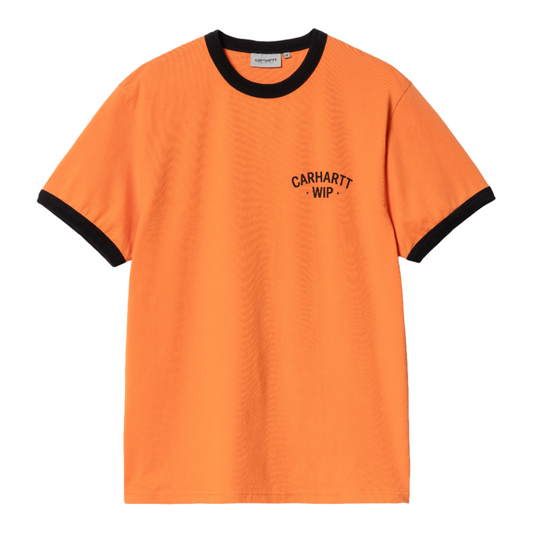 S/S 89 Ringer Tee - Pumpkin / Black