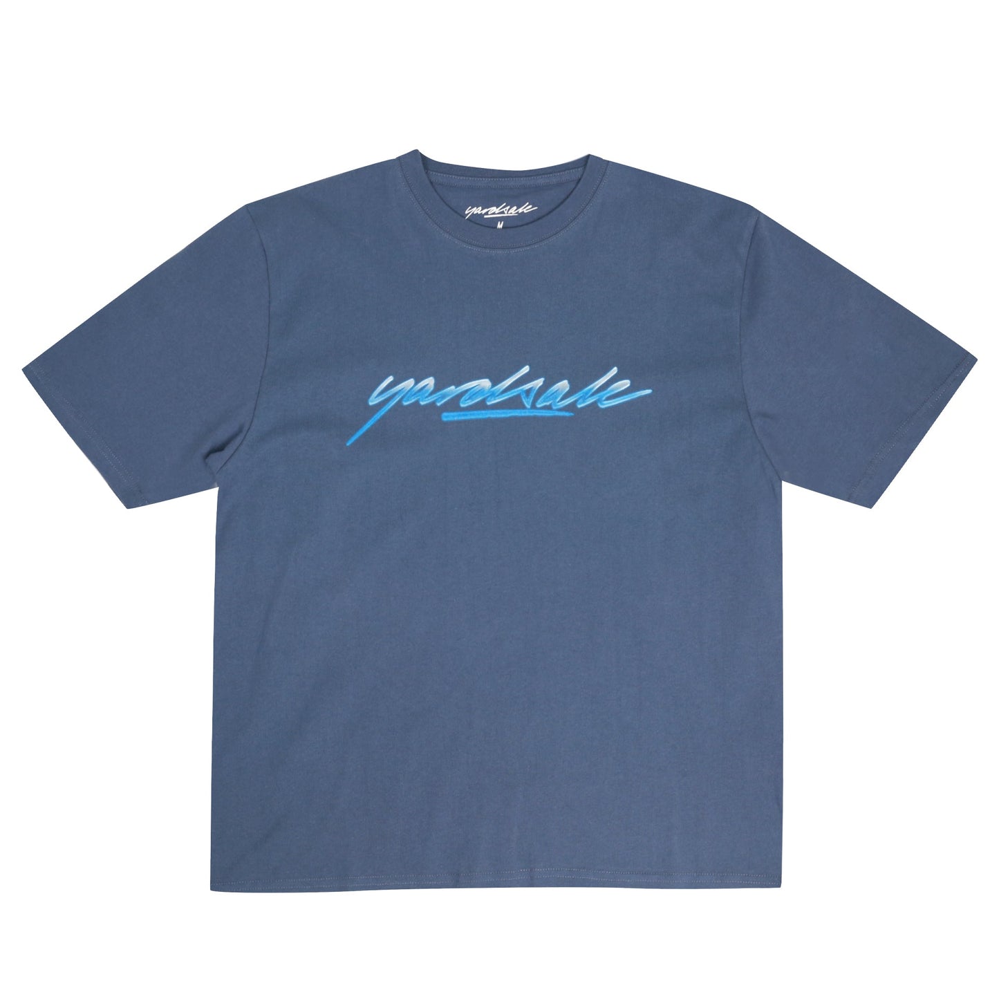 Camiseta con tipografía lavada - Azul