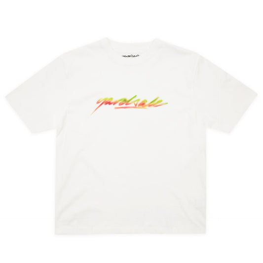 Script Spray Tee - White