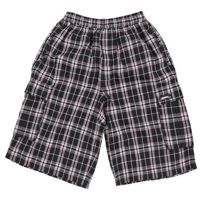 Shoreline Plaid Shorts - Black / Pink