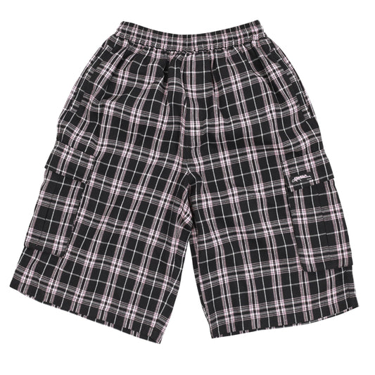 Shoreline Plaid Shorts - Black / Pink