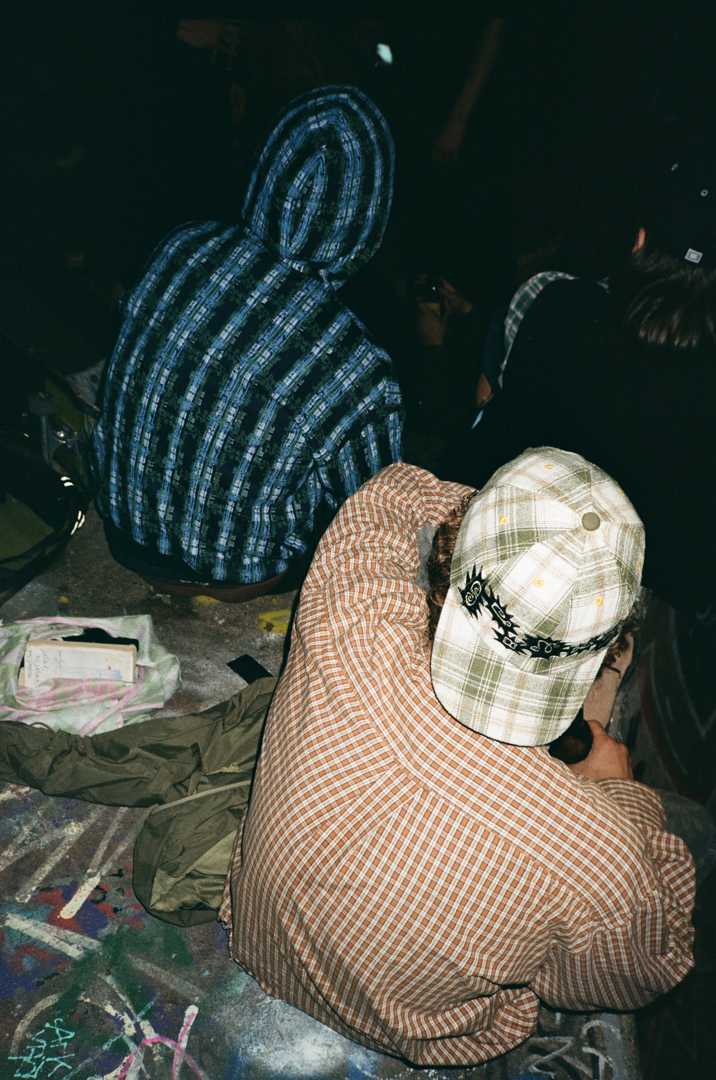 Plaid Spikes Hat - Green