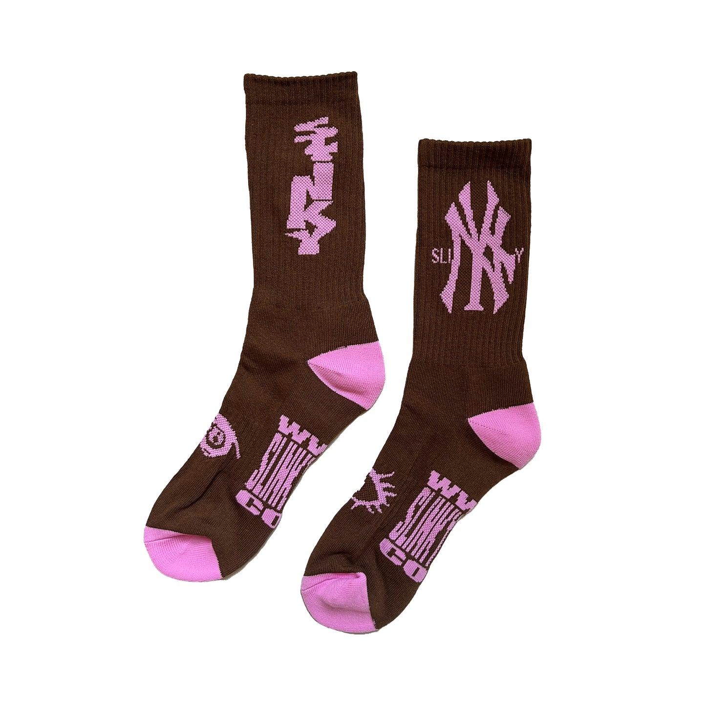 More is More Socks - Brown / Pink