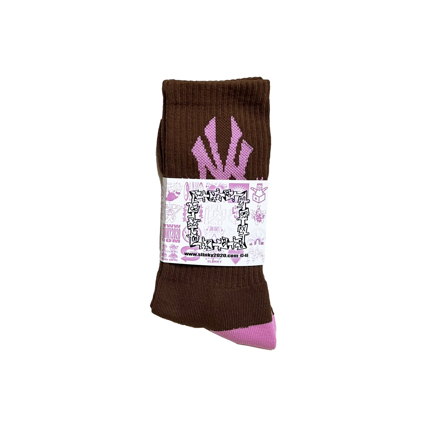 More is More Socks - Brown / Pink