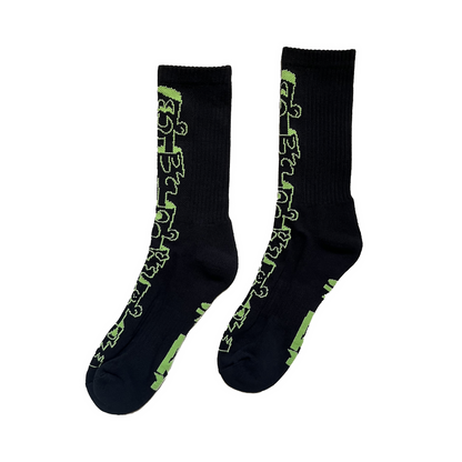 Moodswings Socks - Black / Green