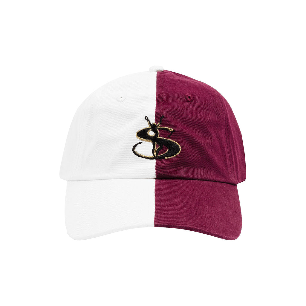 Split Cap - White / Crimson