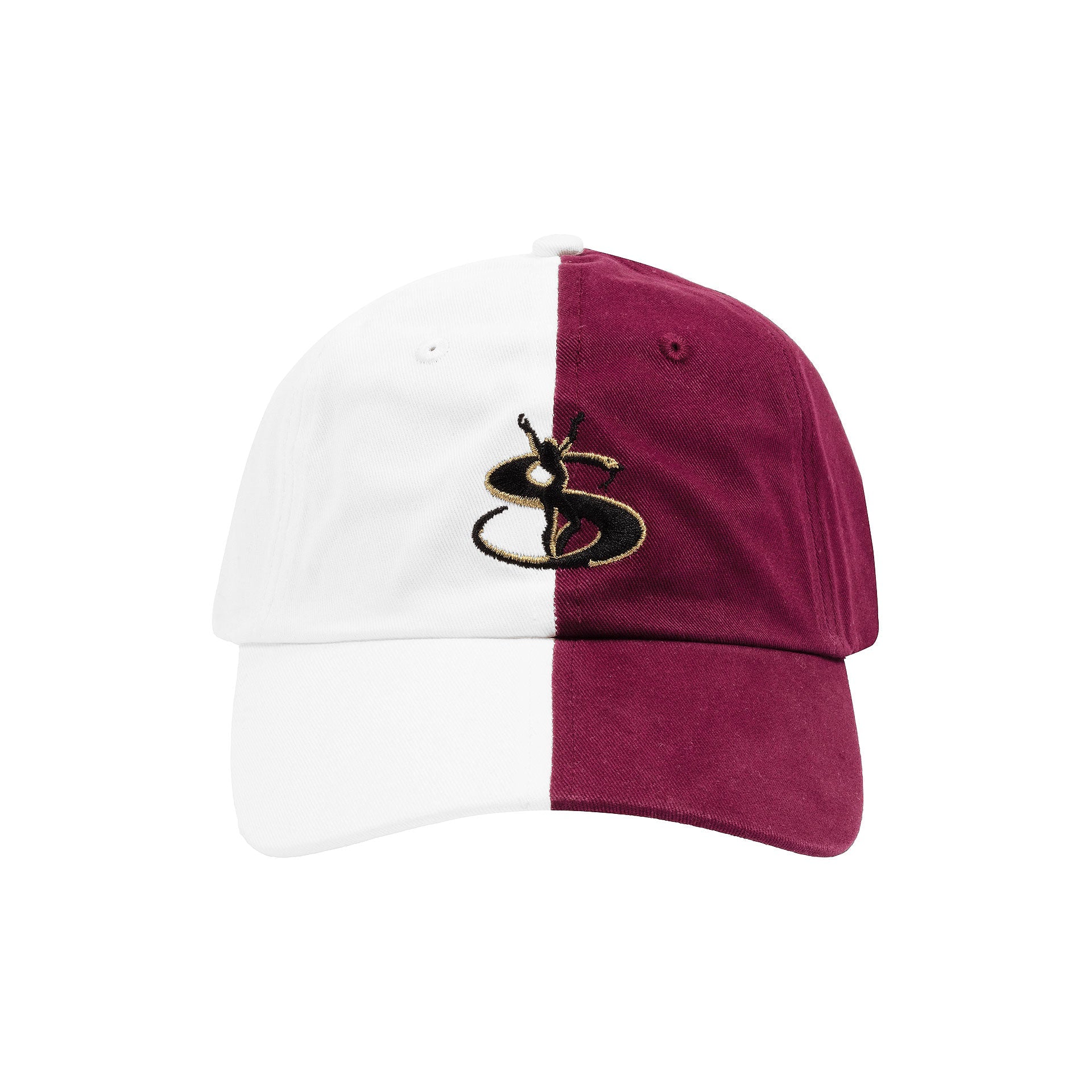 Split Cap - White / Crimson