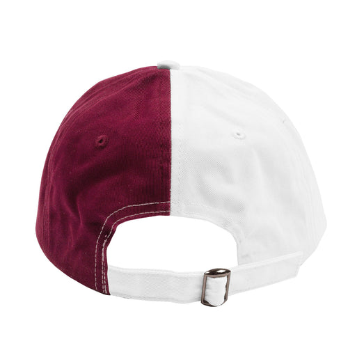 Split Cap - White / Crimson