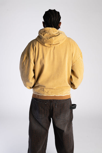 Kowboy Canvas Zip Up Hoodie - Brown