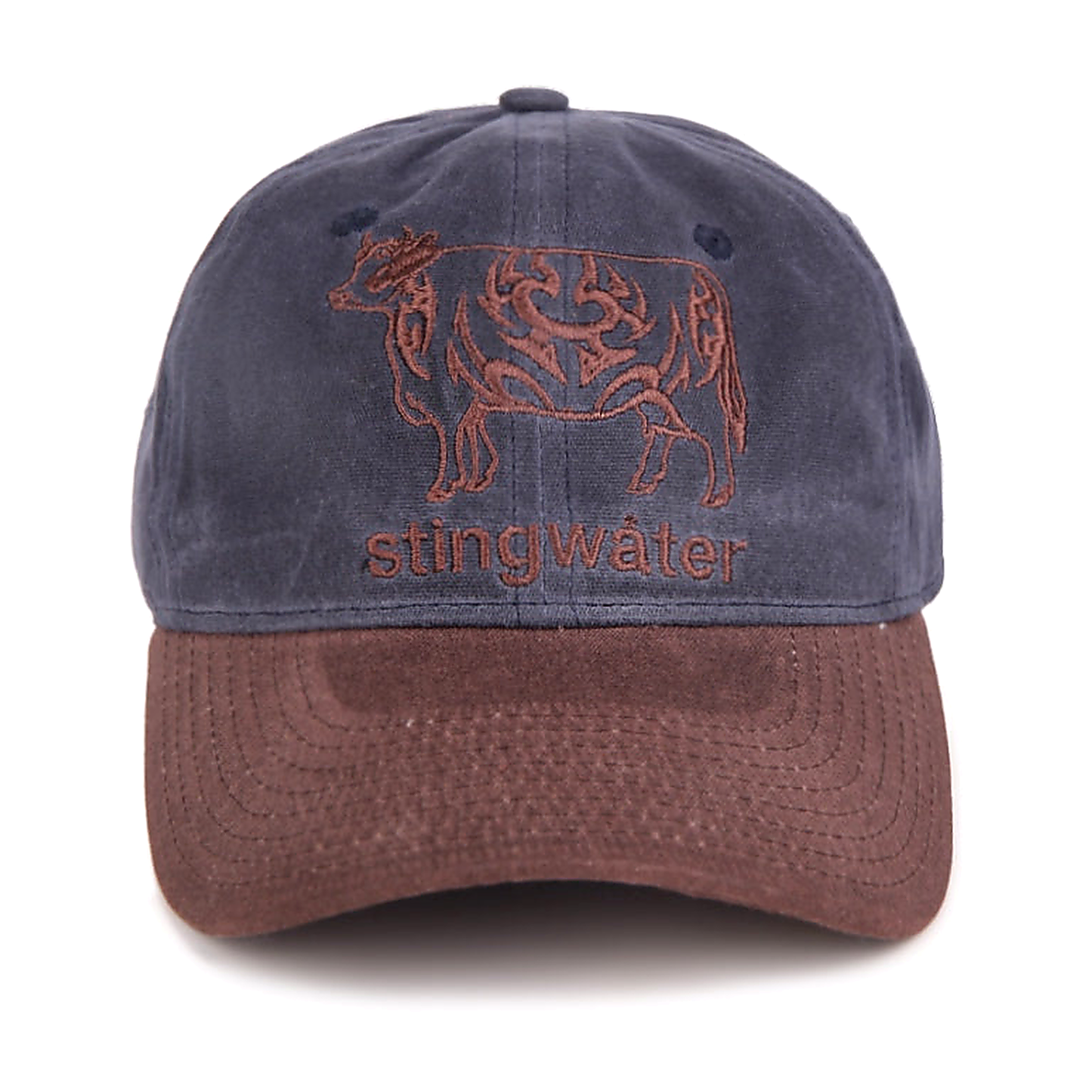Kow Waxed Canvas Hat - Navy / Brown
