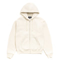 Cursive Applique Zip Hood - Natural