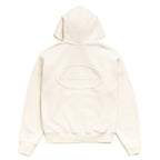 Cursive Applique Zip Hood - Natural