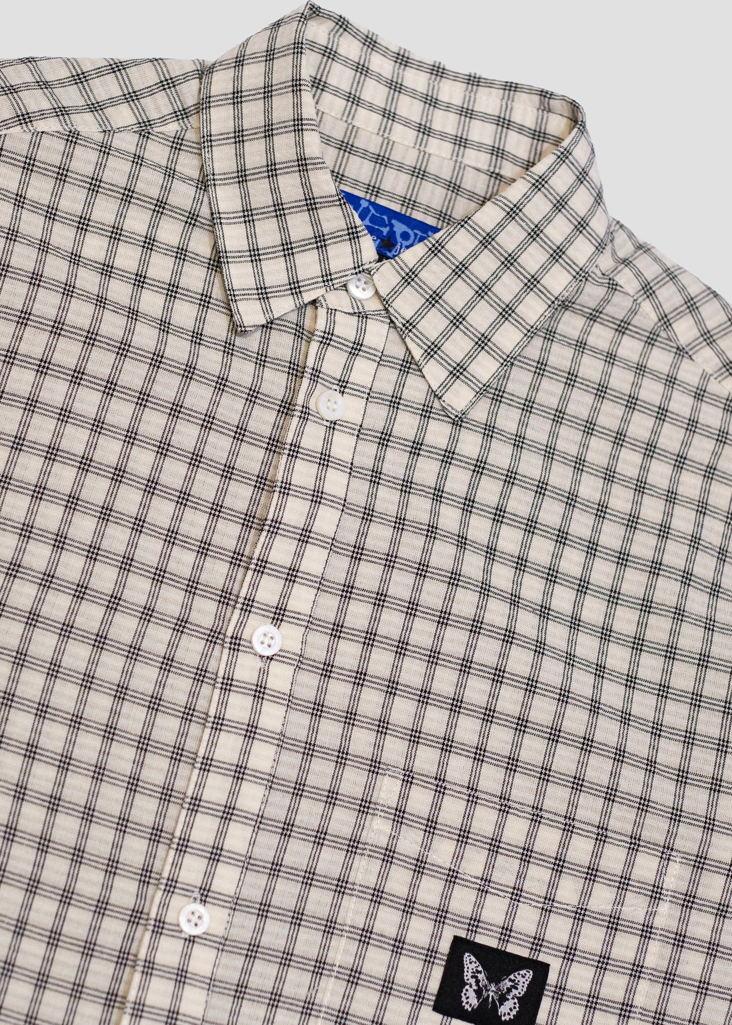 Supper Button Up Shirt - Beige / Black