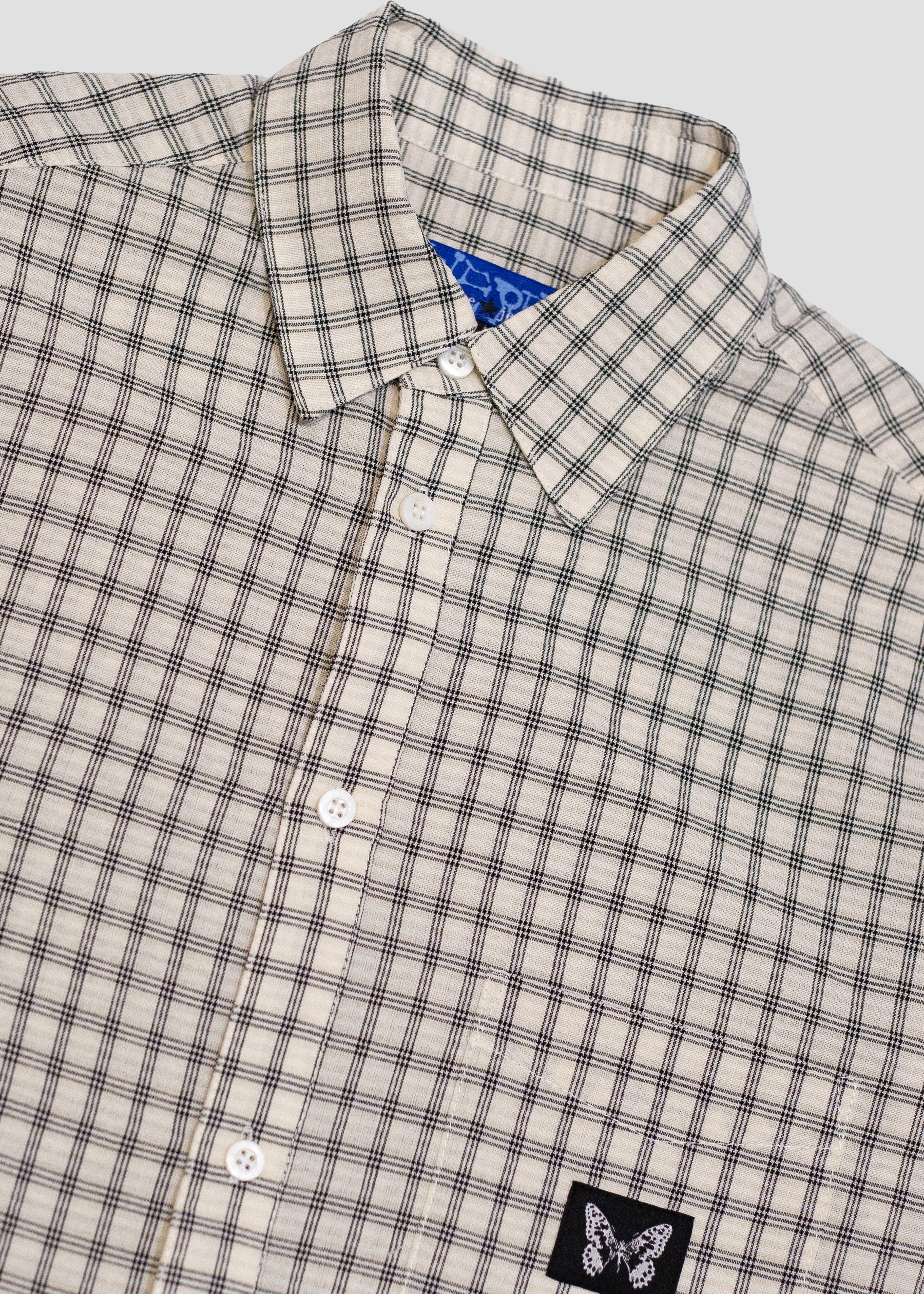 Supper Button Up Shirt - Beige / Black
