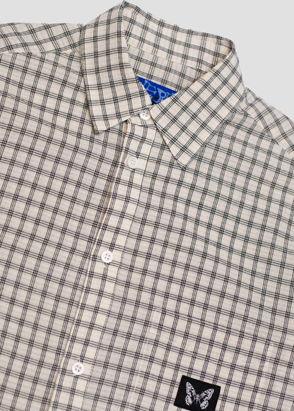 Supper Button Up Shirt - Beige / Black