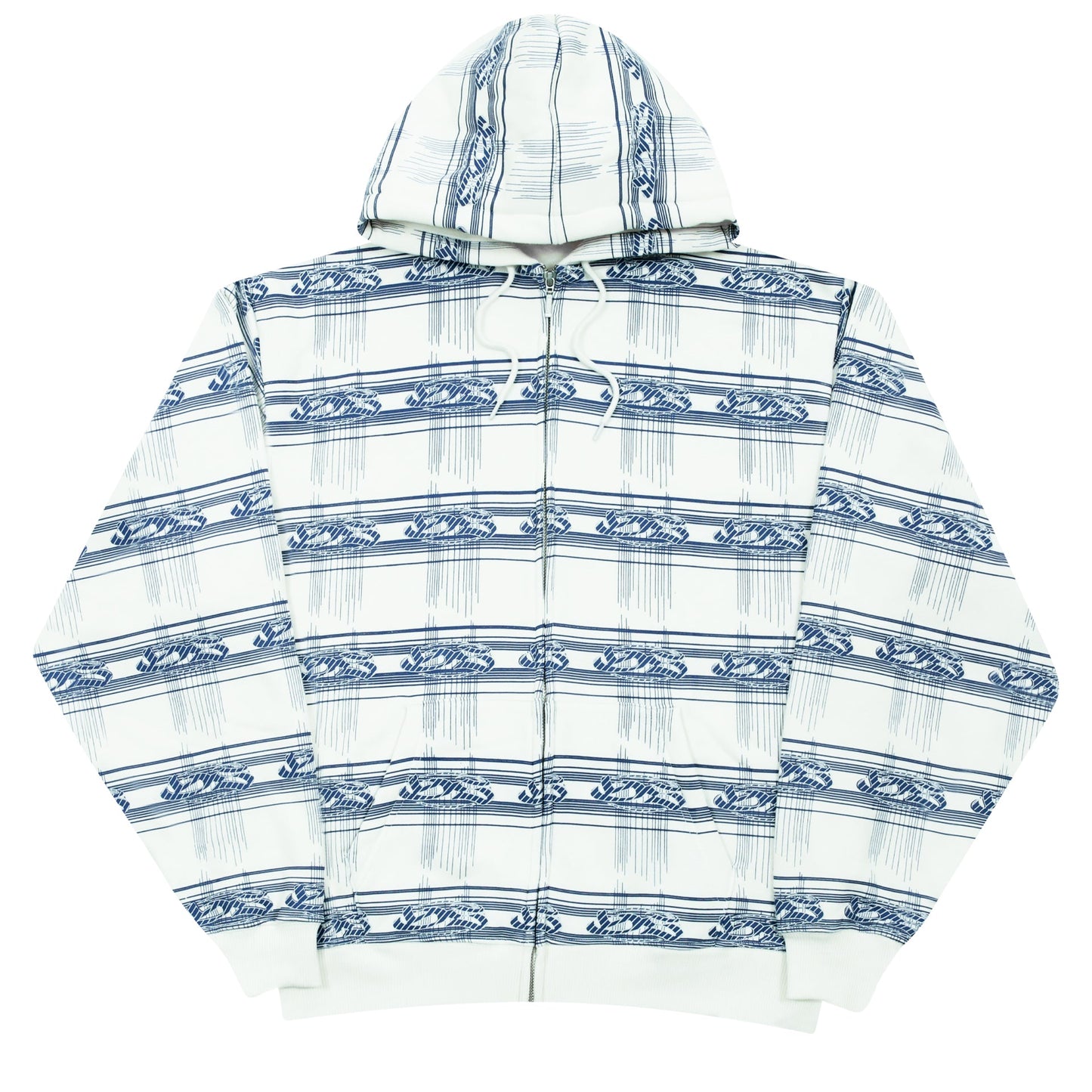 Syphon Zip Hoodie - White / Purple