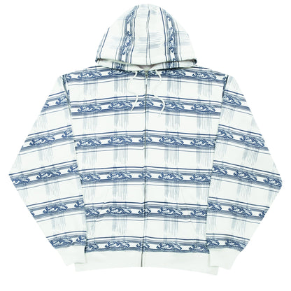 Syphon Zip Hoodie - White / Purple